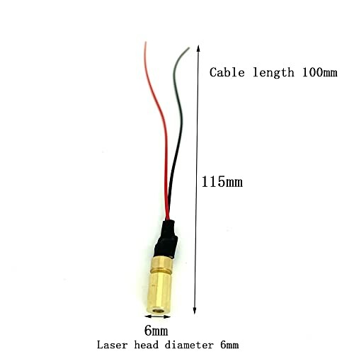 Laser module with dimensions and cables.