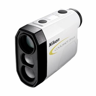 Nikon Coolshot 20i GII rangefinder with white and black design.