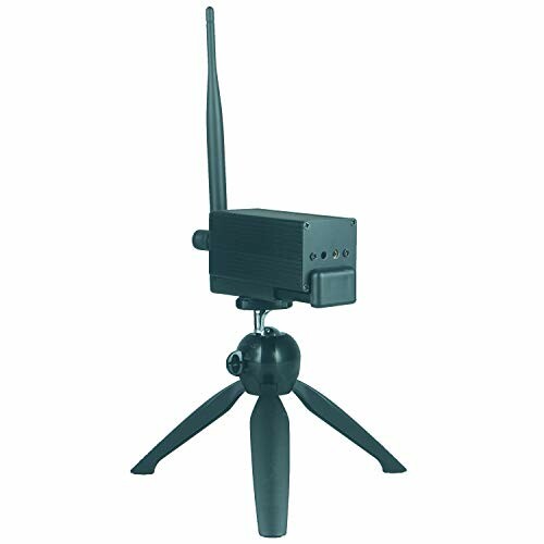 Wireless camera on a tripod with antenna