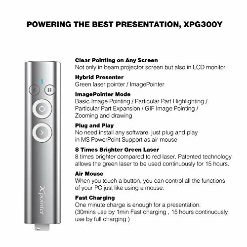 XPG300Y presentation pointer features and specifications.